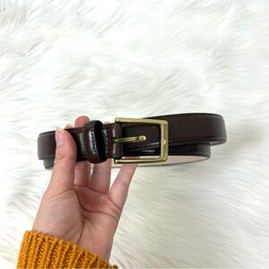 Lands’ End Men’s Dark Brown Leather Belt Size 46